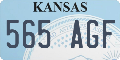 KS license plate 565AGF