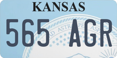 KS license plate 565AGR