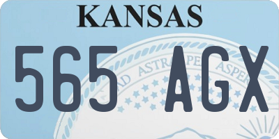 KS license plate 565AGX