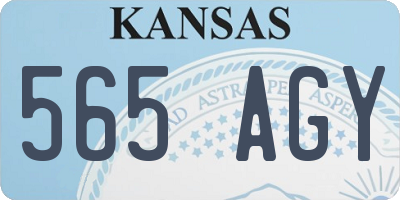 KS license plate 565AGY