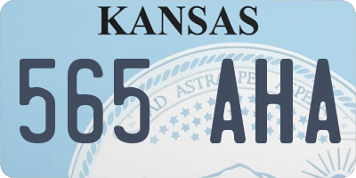 KS license plate 565AHA