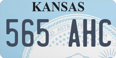 KS license plate 565AHC