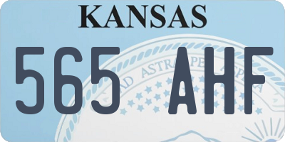 KS license plate 565AHF