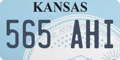 KS license plate 565AHI