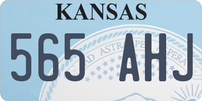 KS license plate 565AHJ