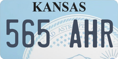 KS license plate 565AHR