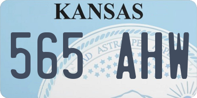 KS license plate 565AHW