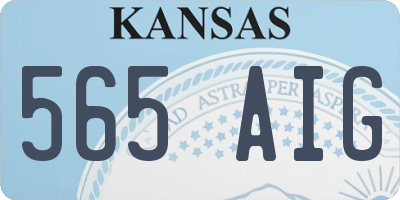 KS license plate 565AIG