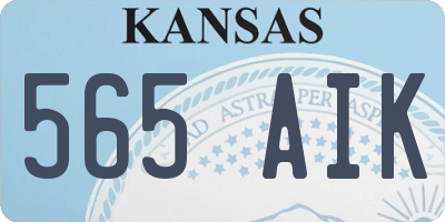 KS license plate 565AIK