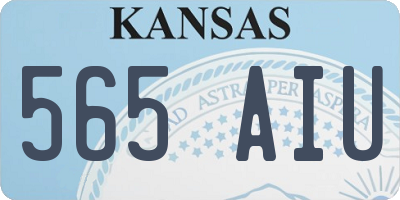 KS license plate 565AIU