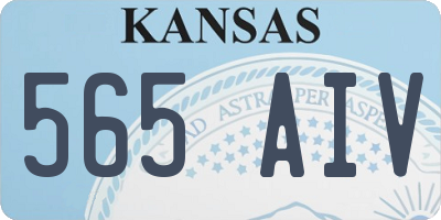 KS license plate 565AIV