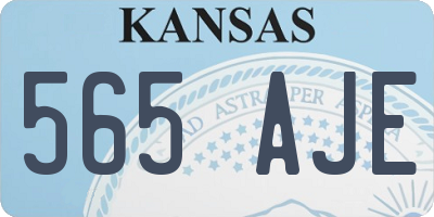 KS license plate 565AJE