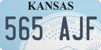 KS license plate 565AJF