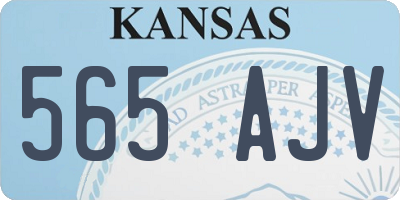 KS license plate 565AJV
