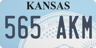 KS license plate 565AKM