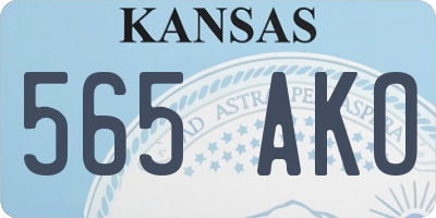 KS license plate 565AKO