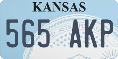 KS license plate 565AKP