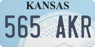 KS license plate 565AKR