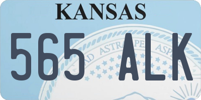 KS license plate 565ALK