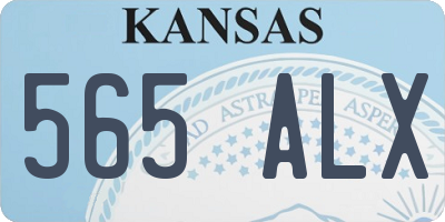 KS license plate 565ALX