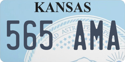 KS license plate 565AMA