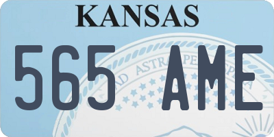 KS license plate 565AME