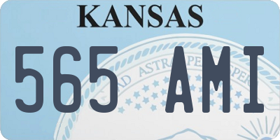 KS license plate 565AMI
