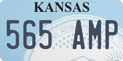 KS license plate 565AMP