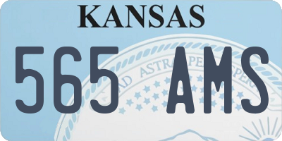 KS license plate 565AMS