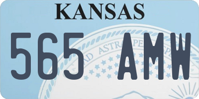 KS license plate 565AMW