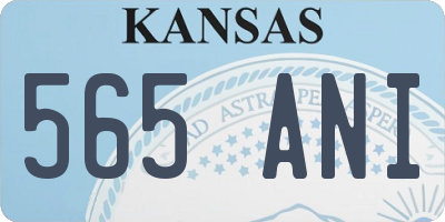 KS license plate 565ANI