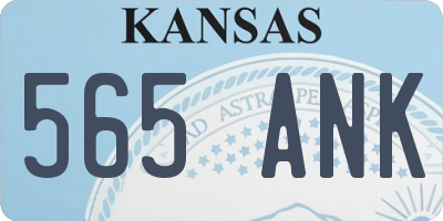 KS license plate 565ANK