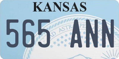 KS license plate 565ANN