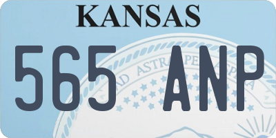 KS license plate 565ANP