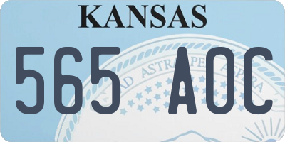 KS license plate 565AOC