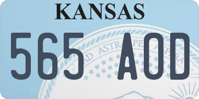 KS license plate 565AOD