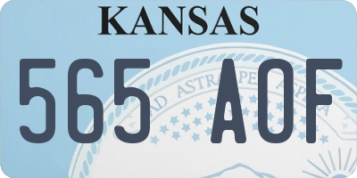 KS license plate 565AOF