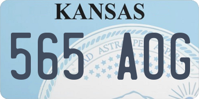 KS license plate 565AOG