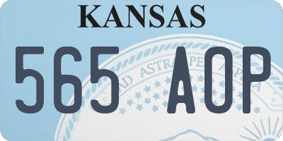 KS license plate 565AOP