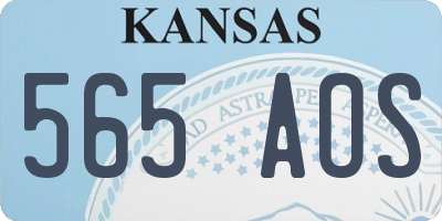 KS license plate 565AOS