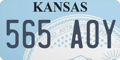 KS license plate 565AOY