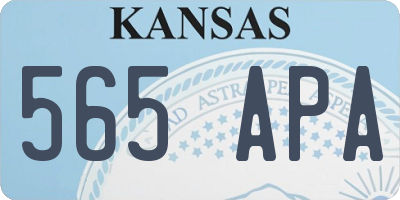 KS license plate 565APA