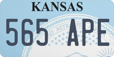 KS license plate 565APE