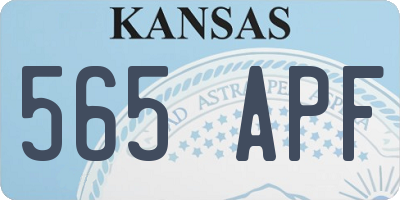 KS license plate 565APF