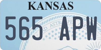 KS license plate 565APW