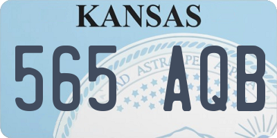 KS license plate 565AQB