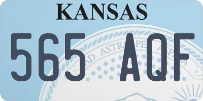 KS license plate 565AQF