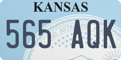 KS license plate 565AQK