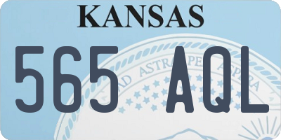 KS license plate 565AQL