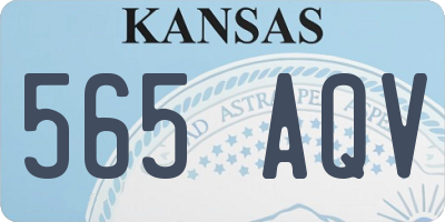 KS license plate 565AQV